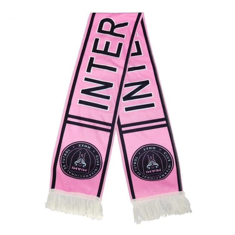 Inter Miami CF Fan Scarf Pink Black Letter